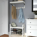 Вешалка с крючками - IKEA HEMNES/ХЕМНЭС ИКЕС, 40x85 см, белый