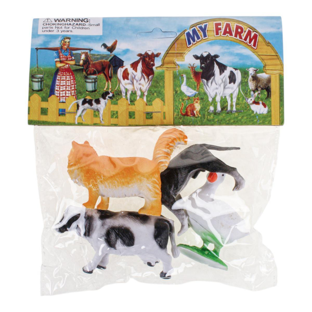 Набор домашних животных 4шт, пакет DN618-5