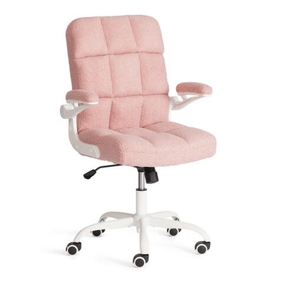 Кресло Lugano Wh ткань teddy, розовый