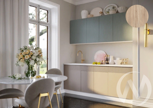 Кухня Оливия NEW 2;0м (белый/шарли бриз; шарли мокко/сонома)