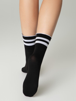 CONTE FANTASY Удлиненные носки с волнистой резинкой в полоску