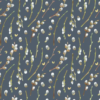 верба на темном фоне (маренго)