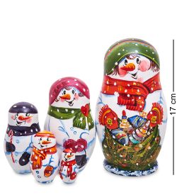 Народные промыслы МР-13/ 6-G Матрешка 5м «Снеговик»