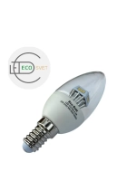 Светодиодная LED лампа С37 Е14 4,2W. свеча 5шт