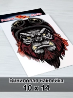 Наклейка - Орк байкер