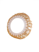 Эрекционное кольцо с бежевыми «ресничками» (Цвет: бежевый)