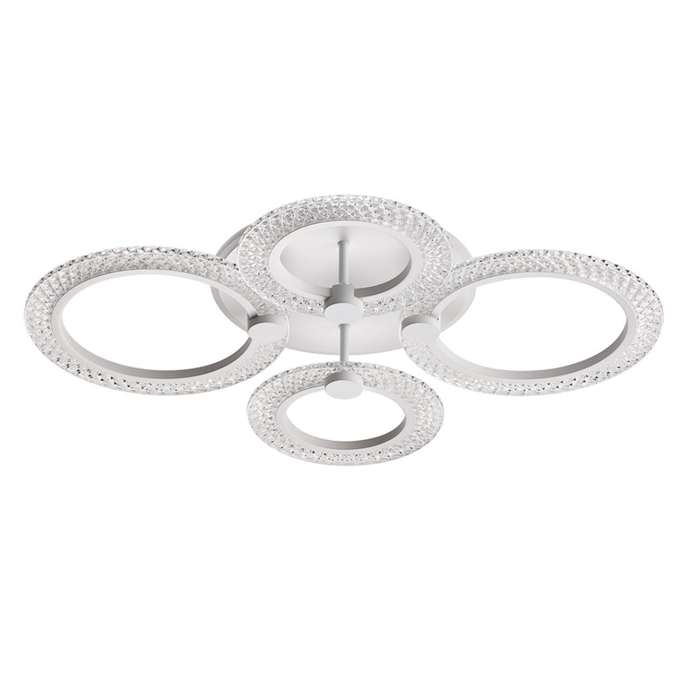 8017/60CL LEDIO LN25 белый/прозрачный металл/акрилл Потолочный светильник c подсв. осн. LED 60W 220V 3000-6000K MOLLY