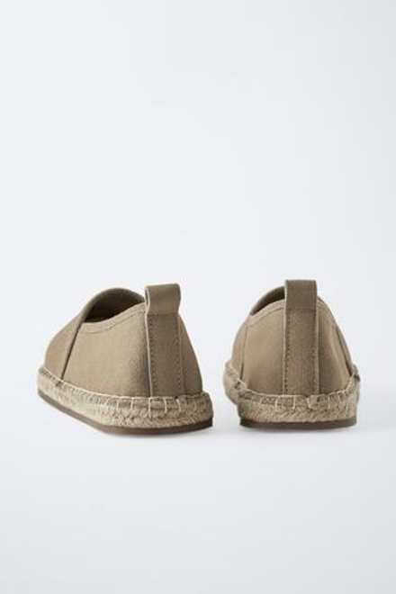 ZARA ЗАМШЕВЫЕ ЭСПАДРИЛЬИ, СЕРЫЙ
