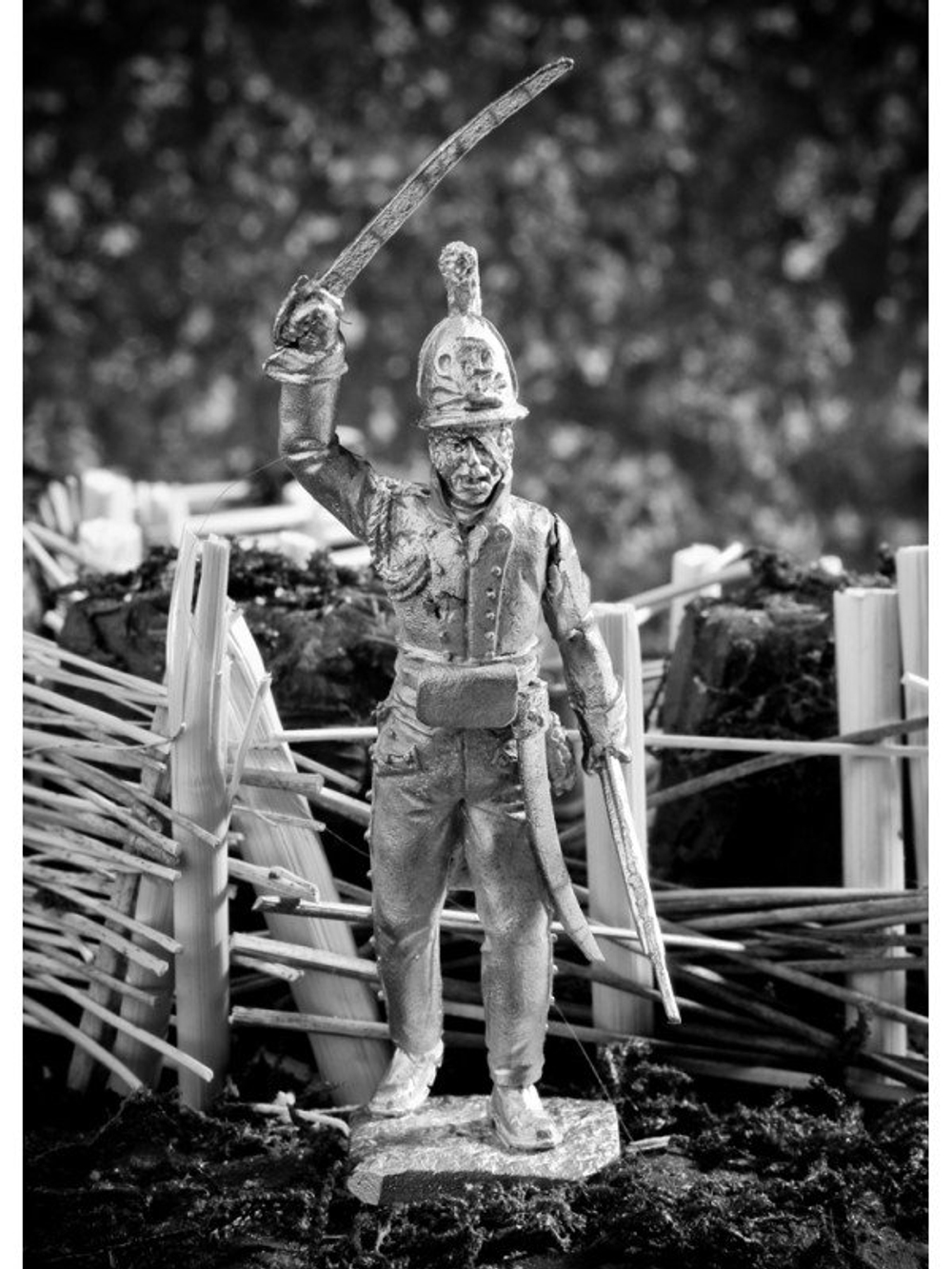 Оловянный солдатик Офицер добровольческого корпуса Крокова, 1807 г.