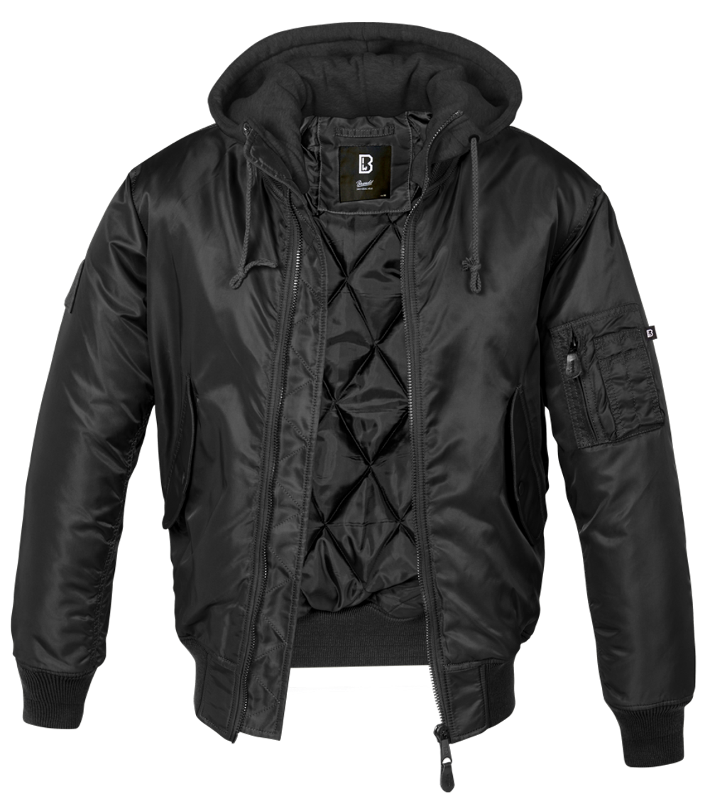 Brandit MA1 SWEAT HOODED JACKET black