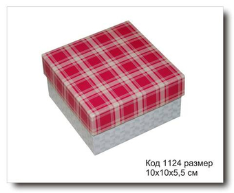 Коробка подарочная код 1124 размер 10х10х5.5 см