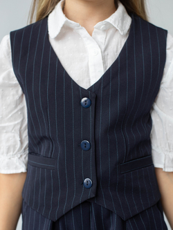 жилет школьный в полоску
