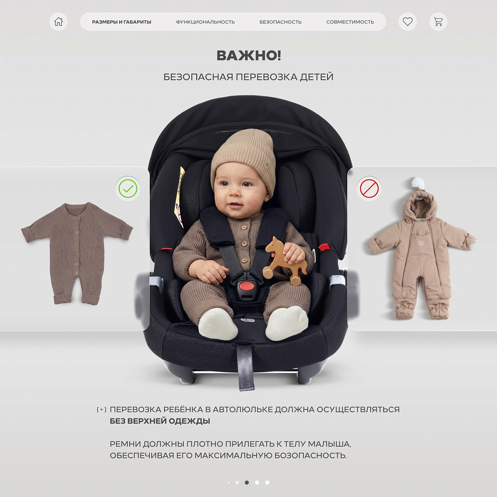Детская коляска Rant Garda 3 в 1 с автокреслом Carry Pro Graphite Mocca