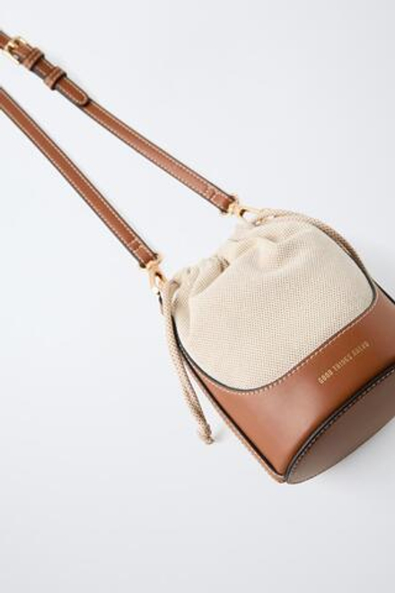 ZARA СУМКА С ПЛЕЧЕВЫМ РЕМНЕМ, КОРИЧНЕВЫЙ