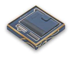 Подарочный набор Ручка роллер Waterman Embleme цвет GREY CT, цвет чернил: черный с органайзером