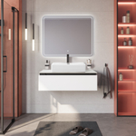 Мебель для ванной со столешницей и накладной раковиной Cezares SLIDER 100 Bianco Opaco SLIDER-1000-1C-SO-BO