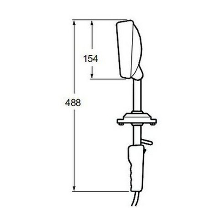 Прожектор палубный галогеновый, круглый 154см