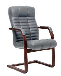 Кресло для посетителей Atlant C серая кожа