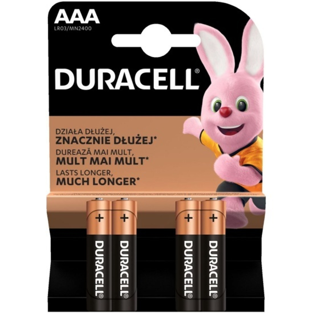 Батарейки DURACELL мизинчиковые 4 шт, 1,5A, AAA4, LR03