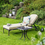 Металлический шезлонг из литого алюминия
