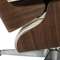 Кресло с оттоманкой Eames Lounge, Premium U.S. version, кремовая кожа, орех
