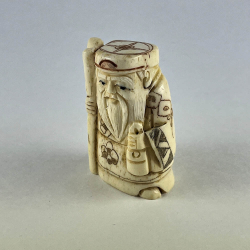 Статуэтка нэцкэ Дзюродзин с посохом и кисетом