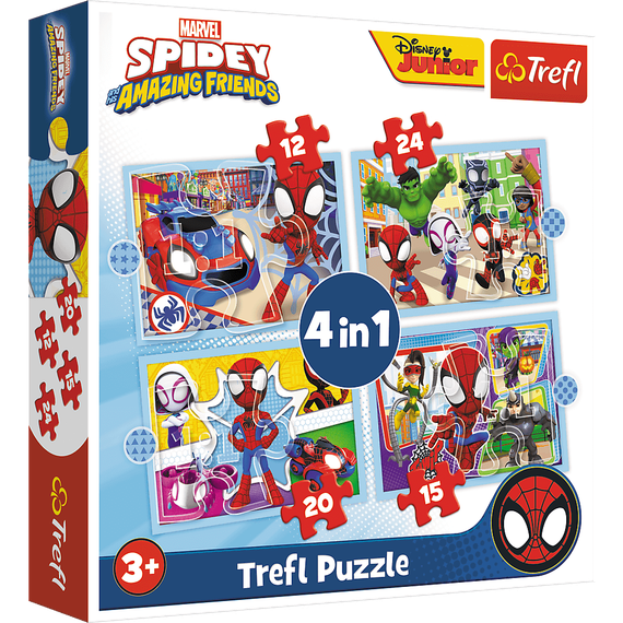 Puzzle &quot;4in1 (12, 15, 20, 24)&quot; - Spiday&#39;s team