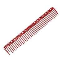 Красная многофункциональная расческа 185мм для стрижки с круглыми зубцами и рельефным обушком Y.S. Park YS-338 Red