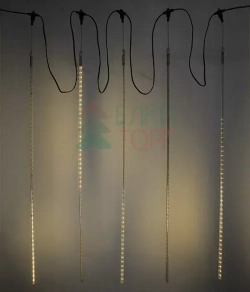 Гирлянда Тающие сосульки 5*1 м., 24V., 480 теплых белых LED ламп, коннектор, черный ПВХ, LTC (CCL480-10-1WW)