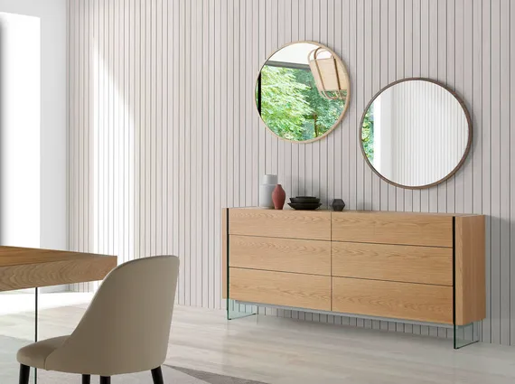 Зеркало на ремне Angel Cerda Nogal Ø75 см