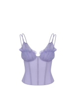 Васильковый корсет с рюшами