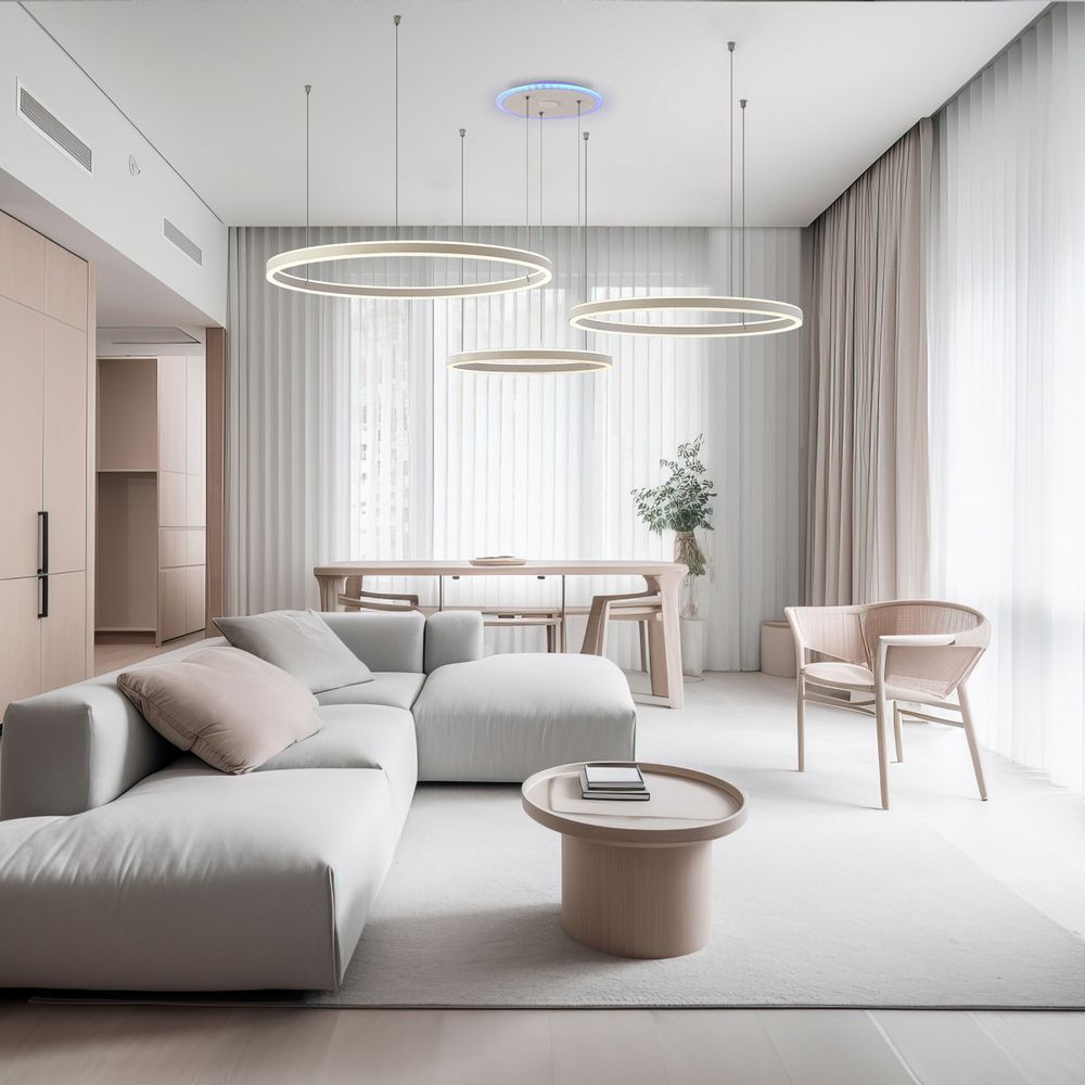 Citilux Дуэт Смарт CL719A700 RGB Умная подвесная люстра Белая