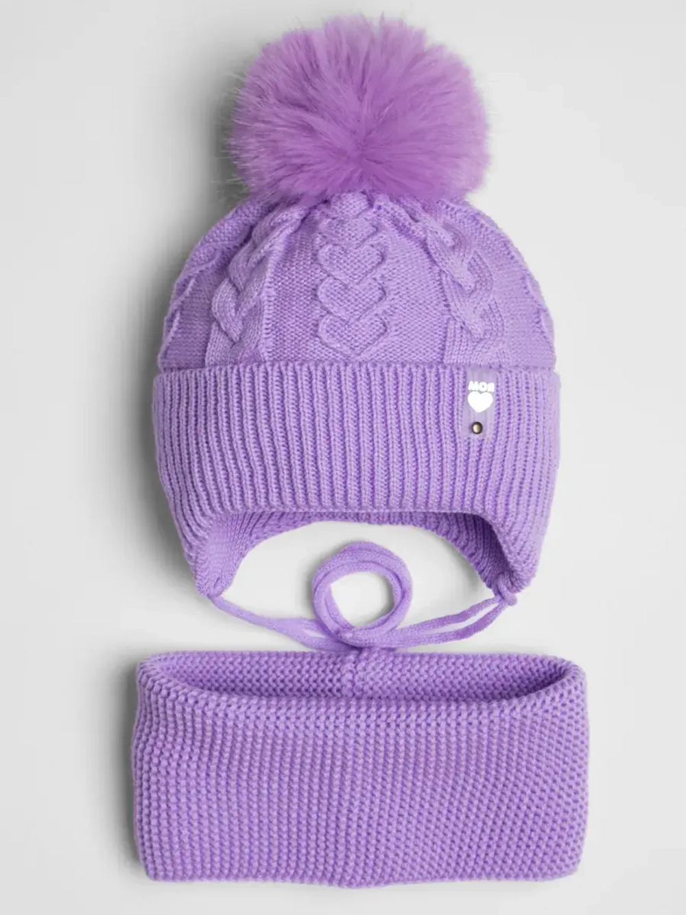 Шапка зимняя детская и снуд для девочки