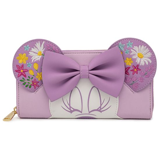 Кошелек Loungefly Disney Minnie Holding Flowers Zip Around Wallet WDWA1728