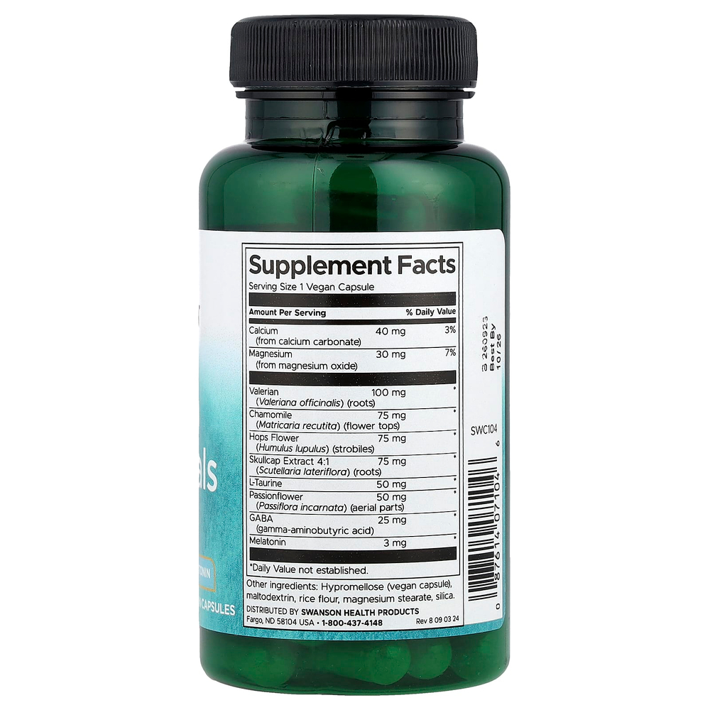 Swanson, Sleep Essentials, 60 веганских капсул