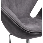 Кресло Bradex Home SWAN STYLE CHAIR тёмно-серый, искусственная замша