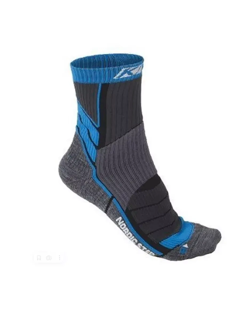 Носки KV+ NORDIC STEP 39-42 (1 черный/серый/голубой)