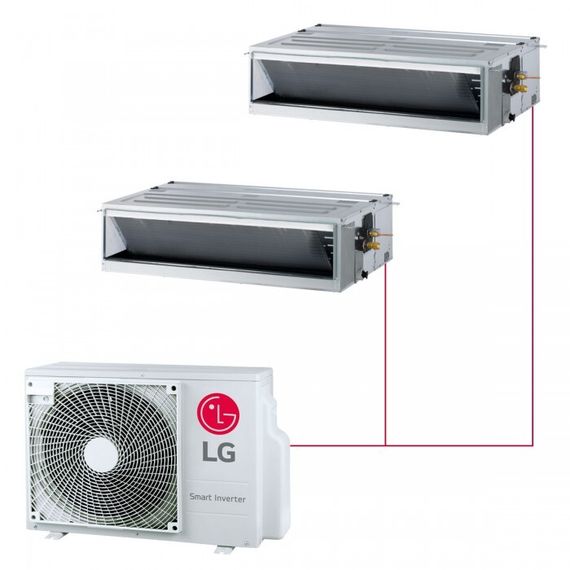 Мульти сплит-система LG канальная на 2 комнаты (20+50 кв.м.)