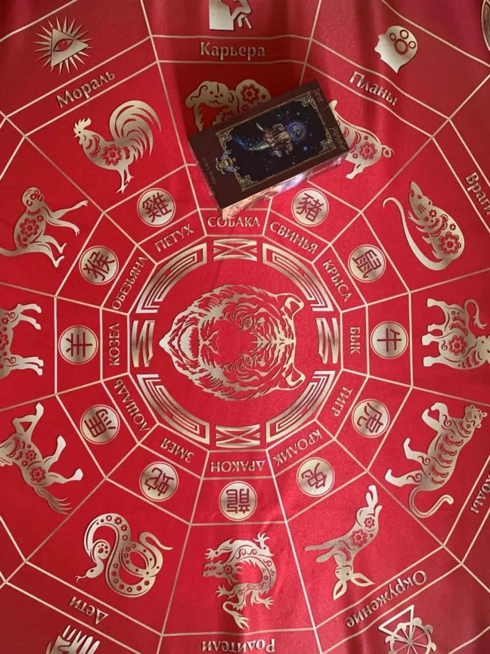 Предсказательная Скатерть Года тигра + Колода Таро Алфавит