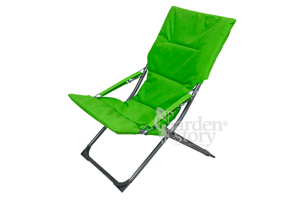 Кресло складное Ирис арт.WR1428 (4 шт в упаковке (каркас серый, ткань салатовая))