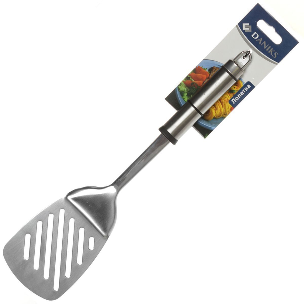 Лопатка кулинарная нерж сталь, навеска, Daniks, Стандарт, YW-KT006B-5/D-005