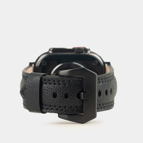 Ремешок для Apple Watch Ultra 49mm из кожи сафьяно,черного цвета