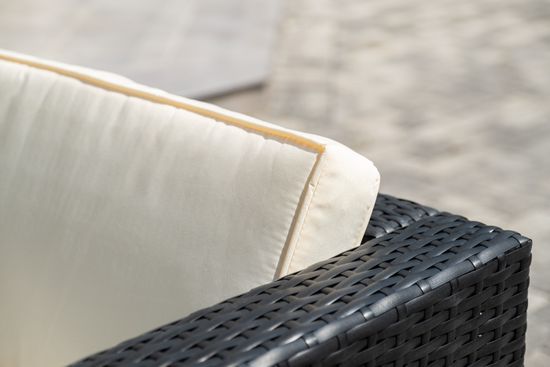 "Даллас" лаунж-зона из искусственного ротанга на 5 персон, цвет черный