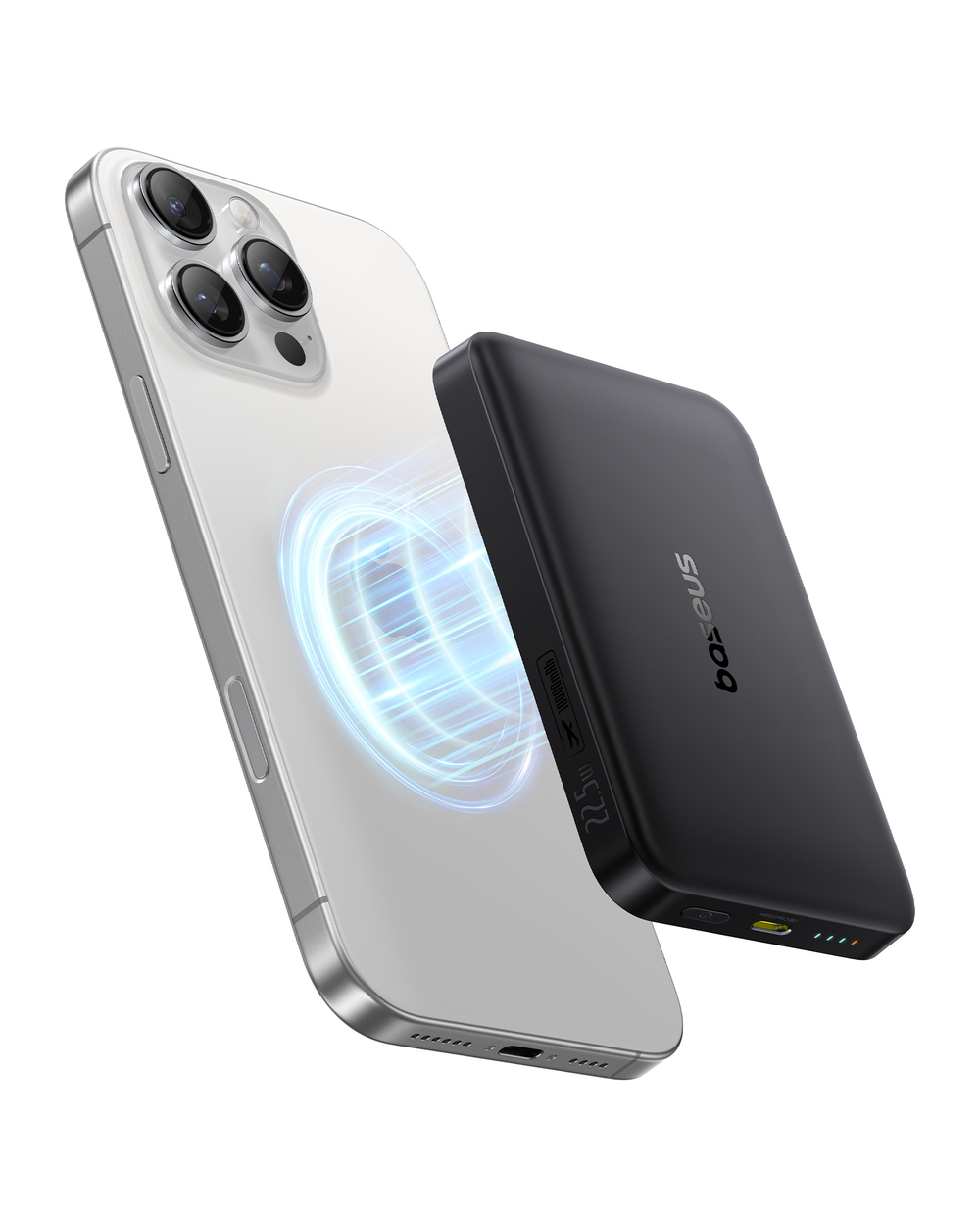 Внешний аккумулятор + Беспроводная зарядка Baseus EnerFill FM12 Ultra-Mini Magnetic C+Qi2 10000mAh 22.5W (MagSafe)