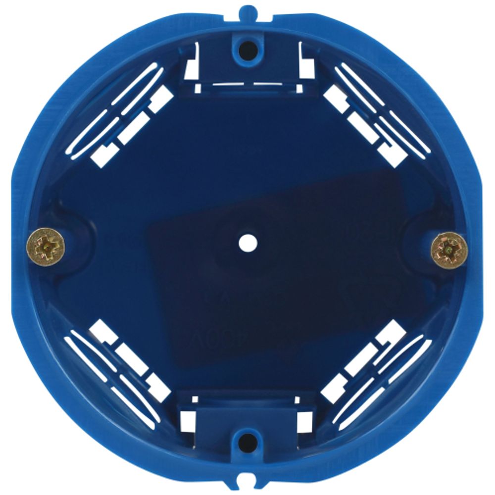 Коробка установочная ЭРА KUT-68-60-blue синяя 68х60мм для твердых стен саморезы IP20 | Коробки монтажные установочные для твердых стен