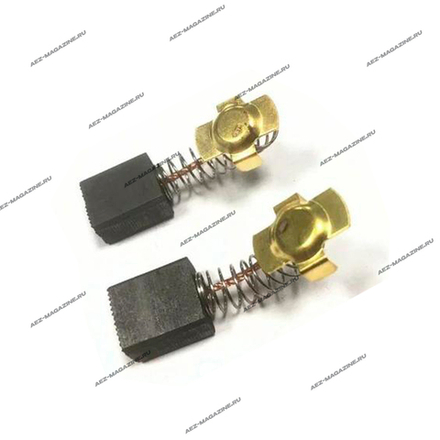 Электроугольная щётка 8x14x17,5 пружина, пятак-уши подходит для HITACHI в коробочке