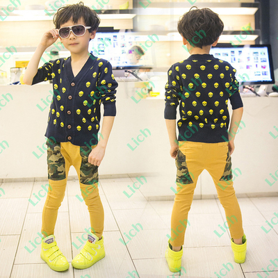 Кардиган детский с принтами черепов