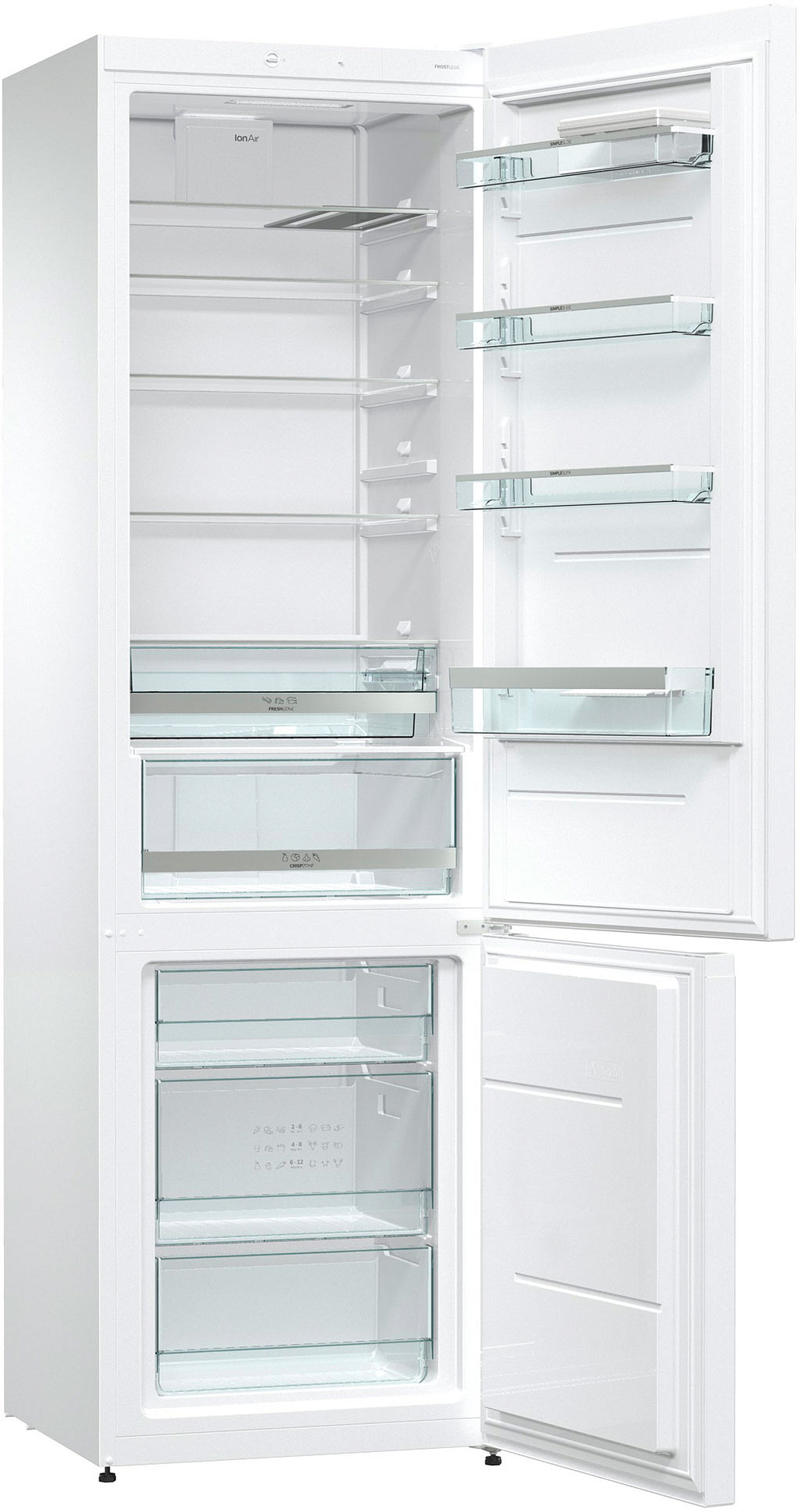 Отдельностоящий двухкамерный холодильник Gorenje RK621SYW4