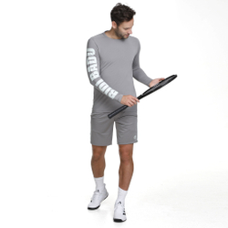 Мужское теннисное поло BIDI BADU Serratus Ant Move Long Sleeve Men - Grey