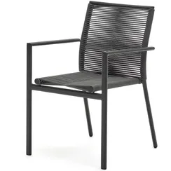 Culip Садовый стул из алюминия и шнура в сером цвете